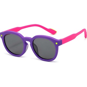 Techsuit Детски слънчеви очила Techsuit Premium Kids Sunglasses (616) - поляризирани, TPEE рамка - Лилав / Розов