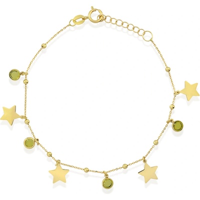 Lillian Vassago zlatý s olivínem LLV22-GB037YO