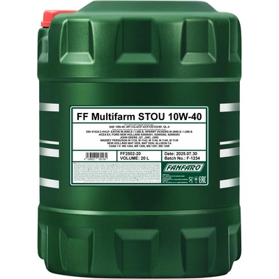 FANFARO Моторно Масло FANFARO Multifarm Stou 10W-40 20 л (4036021160139)