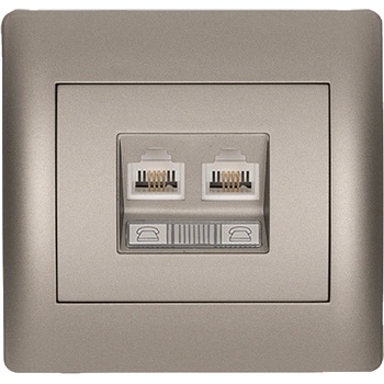 ELMARK Rhyme ДbОЕН ТЕЛЕФОНЕН КОНТАКТ СИВ МЕТАЛИК (11744)