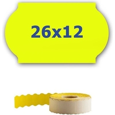 CDRmarket Етикети за цени за клещи, 26mm x 12mm, 900компютри сигнал жълт (ETRL-26x12-yellow)