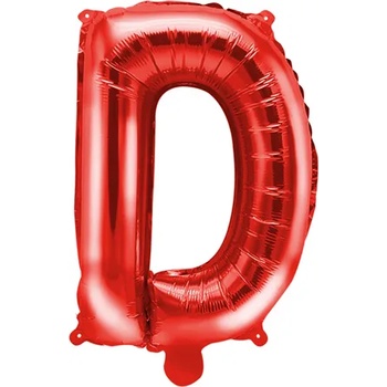 PartyDeco Балон от фолио Mini - Буква D 35см червен
