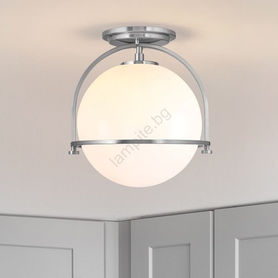Elstead Lighting Quintiesse QN-SOMERSET-F-O-BN -Таванно осветително тяло SOMERSET 1xE27/60W/230V с матов хром (ED1120)