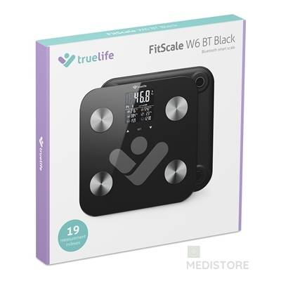 TrueLife FitScale W6 BT Black inteligentná váha 1x1 ks elem6 s.r.o.