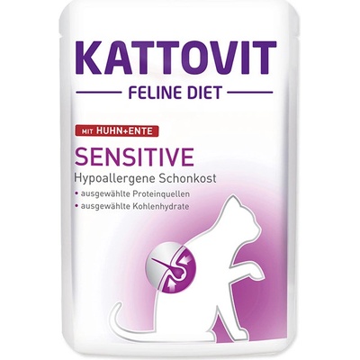 Kattovit Feline Diet Sensitive s kuřetem a kachnou 85 g