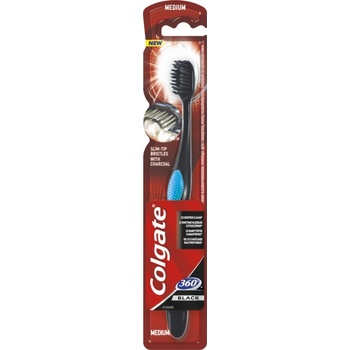 Colgate Zubná kefka 2X Deeper 360° Charcoal Medium
