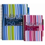 Pukka Pad Спирална тетрадка, А4, с подвързия, 125 страници, PUKKA PAD "Stripe project book" A15555081/PROBA4-LINED (A15555081/PROBA4-LINED)