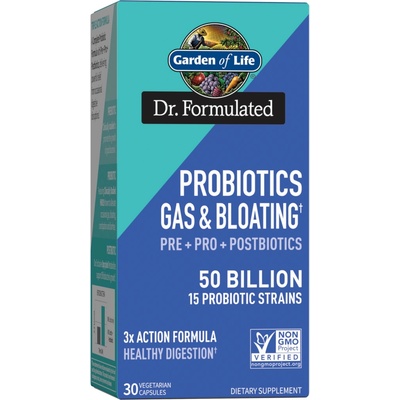 Garden of Life Dr. Formulated Probiotics Gas and Bloating 50 miliard CFU 30 kapslí