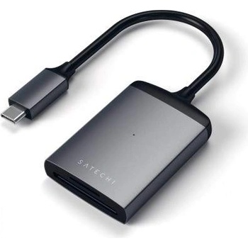 Satechi Aluminum USB-C UHS-II Card Reader - четец за microSD и SD карти памет за мобилни устройства с USB-C (тъмносив)