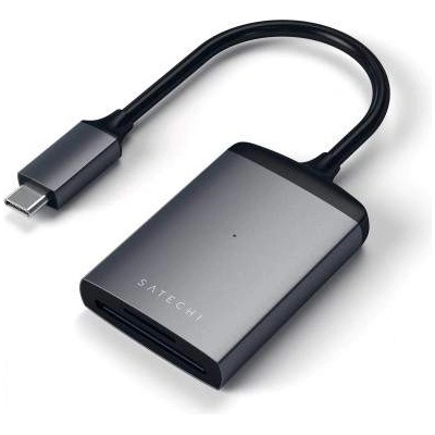 Satechi Aluminum USB-C UHS-II Card Reader - четец за microSD и SD карти памет за мобилни устройства с USB-C (тъмносив)