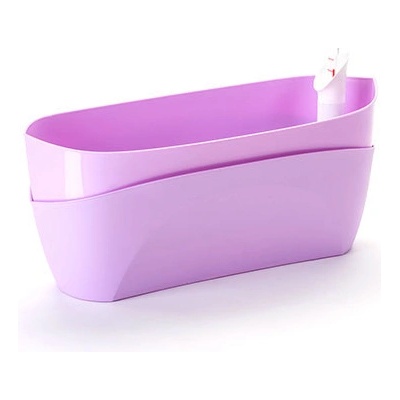 Plastia 1909213897 samozavlažovací truhlík Doppio 38 x 16,5 cm fialový