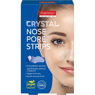 PUREDERM Crystal Nose Pore Strip 6 STRIPS VEGAN