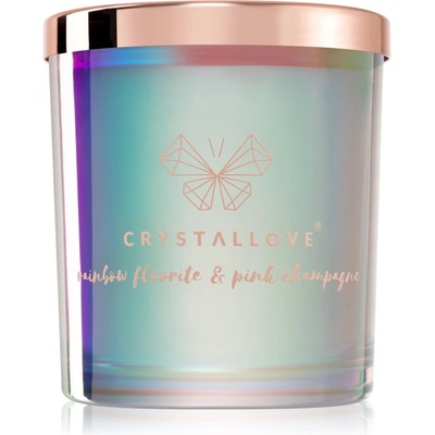 CRYSTALLOVE Crystalized Scented Candle Rainbow Fluorite ароматна свещ 220 гр