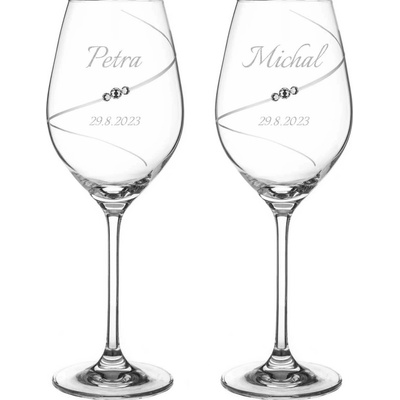 Diamante Poháre na víno Silhouette 2 x 360 ml