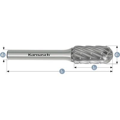 Karnasch 114092010 | WRC fréza zaoblená HP-3 PRO 6x18x6-50 mm, nepovlakovaná