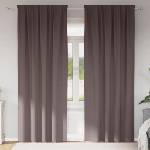 Pure Line Home Плътни завеси в цвят шоколад с комбиниран перделък, 2 бр. , 140 x 260 см