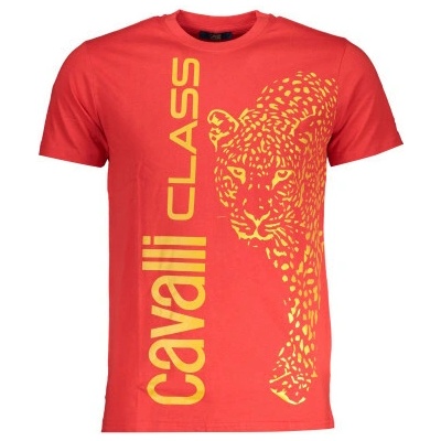 Cavalli Class Stylové pánské tričko s krátkým rukávem Red