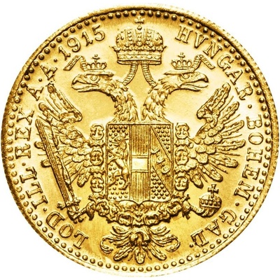 Münze Österreich Zlatá mince 1 Dukát Františka Josefa I. 1915 Novoražba 3,49 g