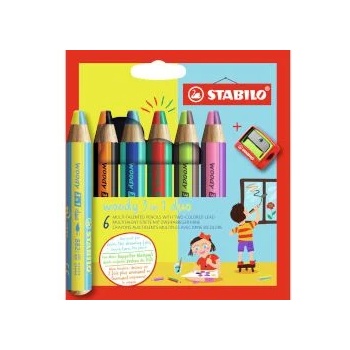 Image 1 of STABILO Моливи Woody Duo Color 6цвята + острилка