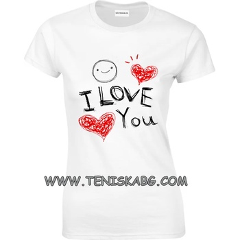 Image 1 of Fruit of the Loom Закачлива тениска - i love you 2
