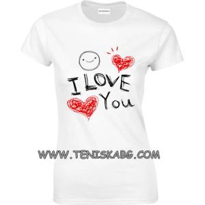 Fruit of the Loom Закачлива тениска - i love you 2