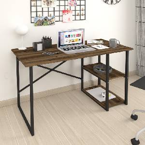 TopMebel Odeon TopMebel меламиново реверсивно бюро в цвят опушен орех 120x59.8x73.8cm