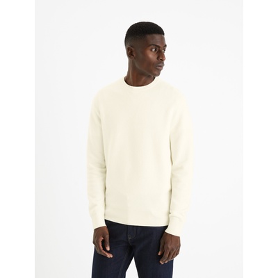 Celio Кремав мъжки основен пуловер Celio Felinode Celio | Byal | МЪЖЕ | XXL