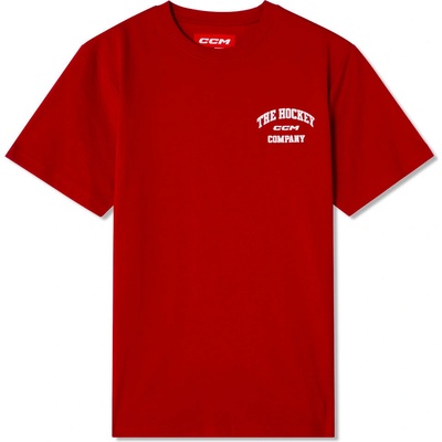 CCM Triko CCM Athleisure Tee YTH, červená, Dětská, L