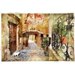 DIMEX ART Флизелинов фототапет винтидж гръцка улица 375 x 250 см