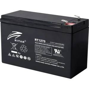 Ritar Оловна Батерия RITAR, (RT1270) AGM, 12V, 7Ah, 151/ 65/ 94 mm, Терминал1 (RITAR-RT1270-1) - megamag