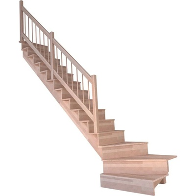StarWood Schody Lindos bukové levé 80cm uzavřené design. dřev. zábradlí