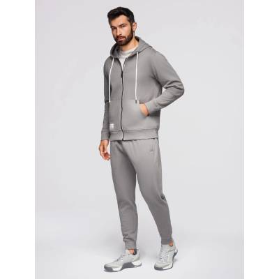 Ombre Clothing Мъжки спортен екип суитшърт с качулка + панталони джогър - сив V8 Z119 Ombre Clothing Ombre Clothing | Siv | МЪЖЕ | L