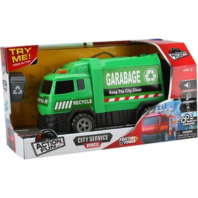 Felyx Toys Детски боклукчийски камион Action Fun със звук, светлини и контейнер (1011491F)