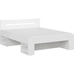 Black Red White Спалня NEPO PLUS - двойно легло 160x200 бяло (S435-LOZ3S/160-BI)