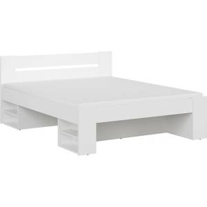 Black Red White Спалня NEPO PLUS - двойно легло 160x200 бяло (S435-LOZ3S/160-BI)