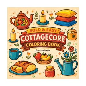 Bold & Easy Cottagecore Coloring Book | Revive Coloring Books (ISBN: 9781834124292)