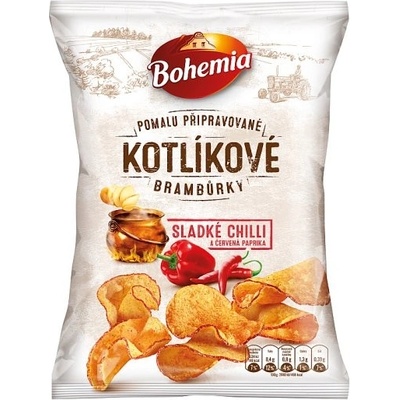 Bohemia Kotlíkové brambůrky sladké chilli a červená paprika 120g