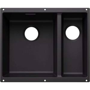 BLANCO Subline 340/160 - Мивка от Silgranit, 56x46 см, мивка отляво, черна 527818 (527818) Мивка за вграждане