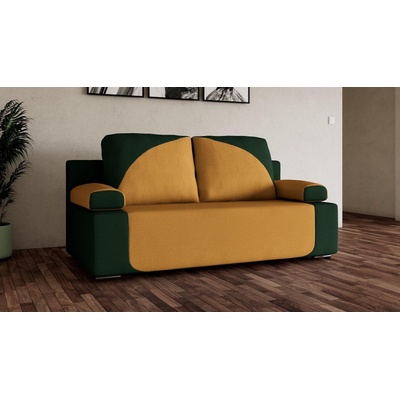 Канапе Лукс зелен с горчица