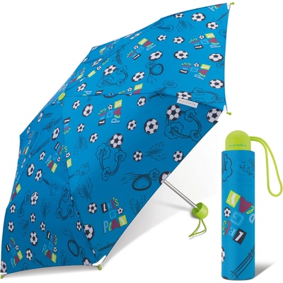 Ergobrella Football fan chlapčenský skladací dáždnik modrý