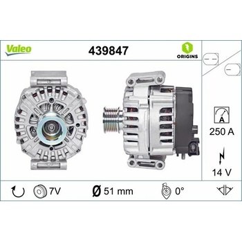 VALEO Alternátor 439847