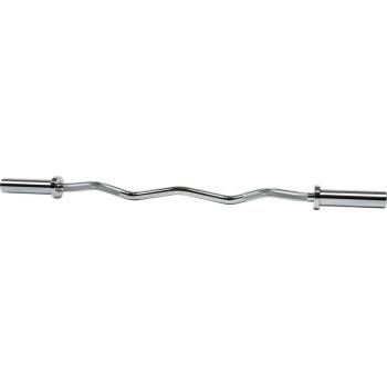 4GYMS 120 cm x 50 mm lomená olympijská EZ hriadeľ Menej Lomená