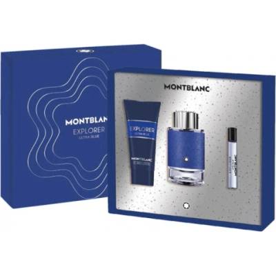 Mont Blanc Комплект за мъже Mont Blanc Explorer Ultra Blue - Eau de Parfum 100 мл + 7.5 мл + Душ гел 100 мл