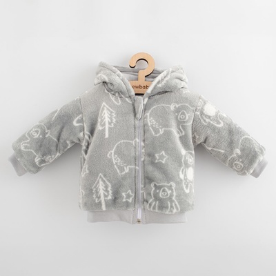 New Baby Dojčenská zateplená Wellsoft zimná mikinka s kapucňou Winter times