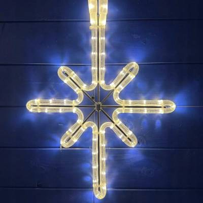 DecoLED motív LED svetla hviezda polaris závesná 14 x 25 cm teplá biela