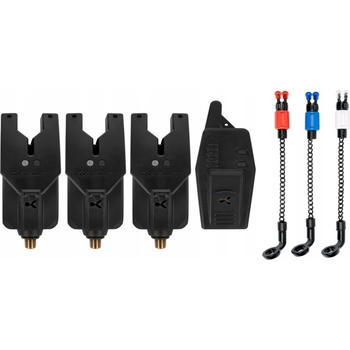 Korum Sada Signalizátorů KRI 3 Rod Remote Alarm & Indicator Set 3+1 + 3x Bobbin