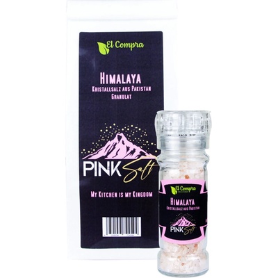 El Compra Хималайска розова сол, кристали 1 kg + бонус солничка | El Compra (2460-2 EC)