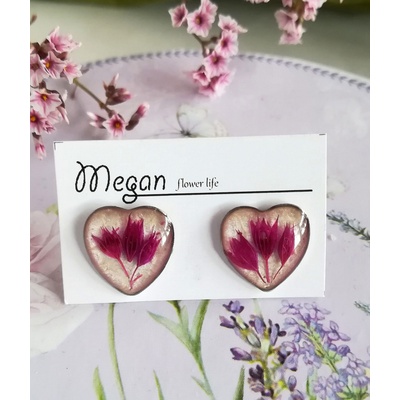 Meganflo Обеци сърца лимониум