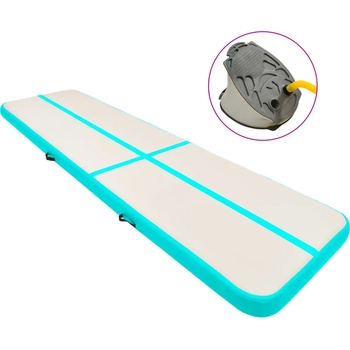 Image 1 of vidaXL Надуваем дюшек за гимнастика с помпа, 800x100x15 см, PVC, зелен (92675)