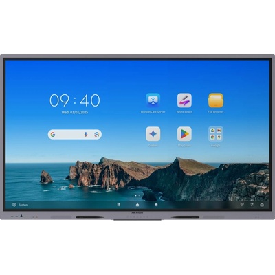 HIKVISION IFP 75" 4K, 8GB/128GB storage, 400 nit, 50 points, Android 14, USB, HDMI, Wifi ,BT, LAN EDLA, DS-D5A75RB/A3
